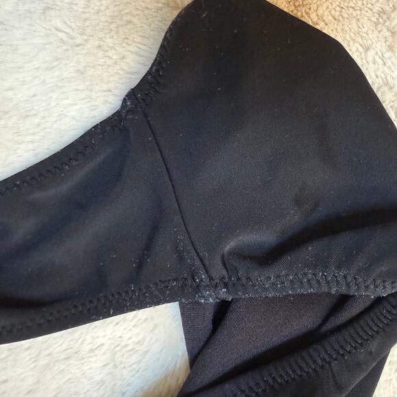 Red Carter One Piece Bathing Suit SZ 12 Open Criss Cross Back Boho Hippie Tribal - Picture 10 of 12